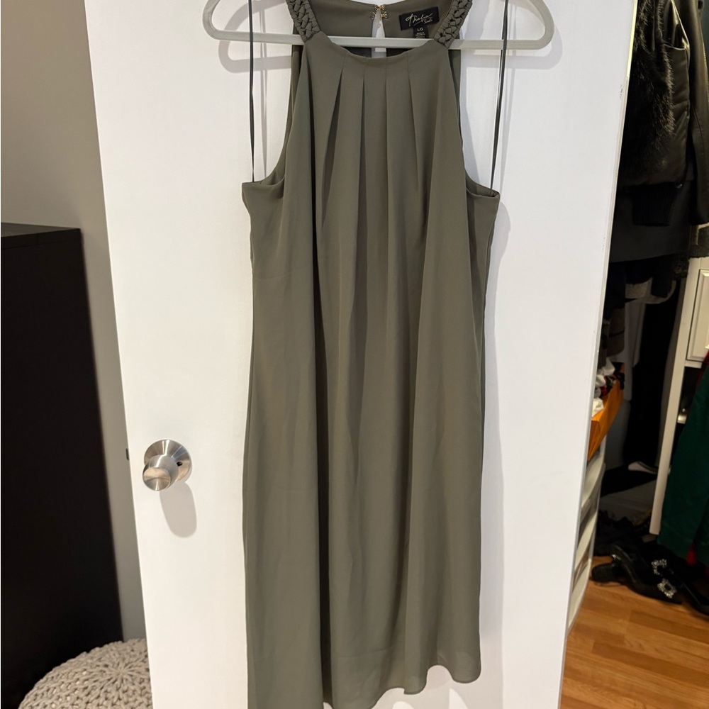 Thalia Sodi Green Halter Midi Sundress